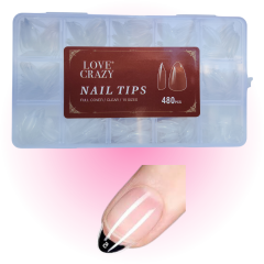 Tips soft gel chico almendra